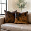Housse de coussin décorative en cuir de vache bringé - 51 x 51 cm-134852719