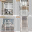 Barrière extra haute pour animaux 57 po avec fermeture automatique | Barrière pour animaux pour escaliers, ouvertures larges | Réglable de 48 po à 52 po, blanc-304585290-316636885