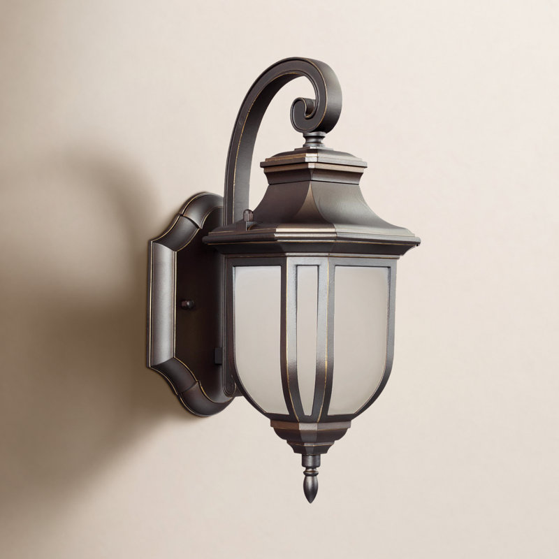 Carterton Metal and Aluminium LED Wall Light, No, Antique Bronze, 21.25" H x 9" W x 11.75" D