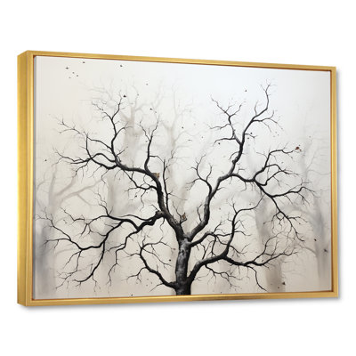 " White And Grey Minimalism Maple Tree II "