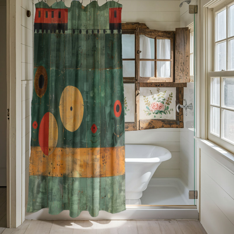 Flash Train - Premium Shower Curtain, 74"H x 71"W