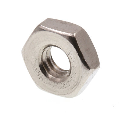 Machine Screw Hex Nuts, #12-24, Grade 18-8 Stainless Steel (100 Pack)