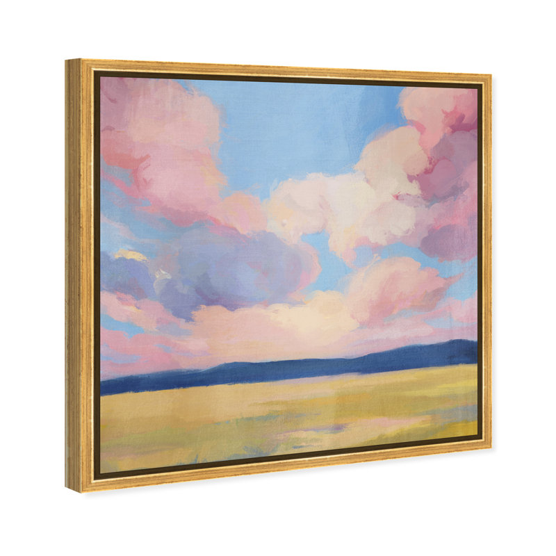 Blushing Sky Print by Oliver Gal, 31" H x 31" W, Gold Floater Frame