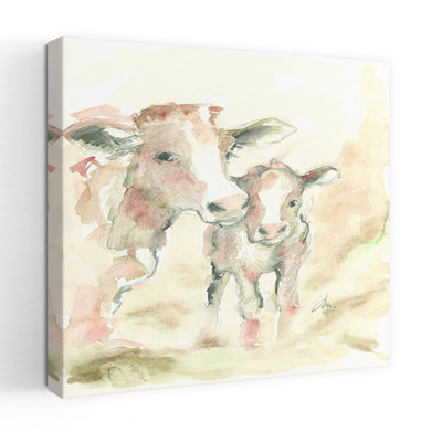 Vache et veau, art abstrait contemporain