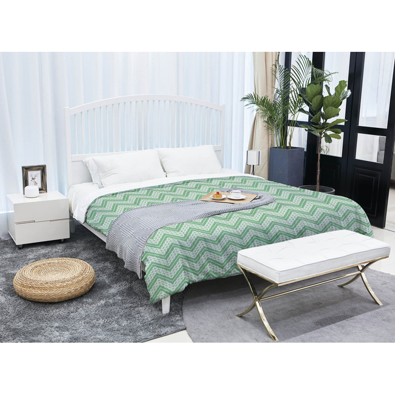 Édredon simple en microfibre Rhonda Cheval, Édredon très grand, Vert clair