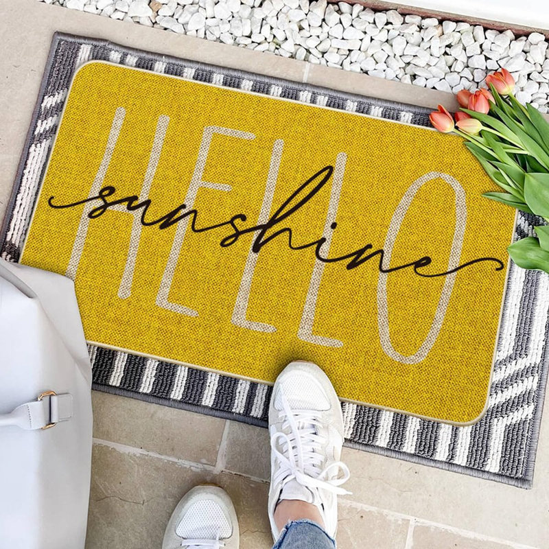 Paillasson jaune Hello Sunshine Summer