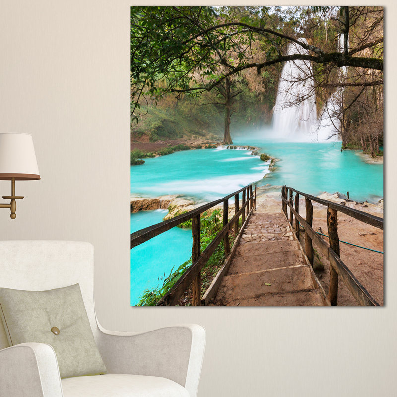 « escalier into belle cascade », reproduction de photo Fridley, H 32 po x l 16 po x P 1 po, H 20 po x l 12 po x P 1po