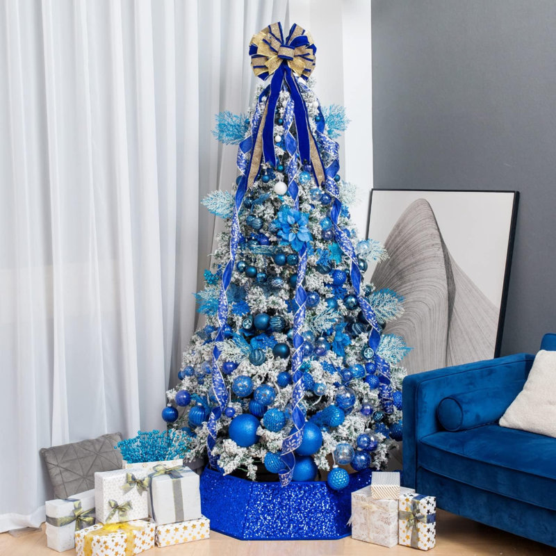 Décorations de sapin de Noël, Bleu diamant