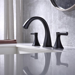 Widespread 2-handle Bathroom Faucet with Drain Assembly