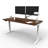 Skyscraper Electric Height Adjustable Standing Desk, Dual Motor and Digital Control with Memory, 72x30, Walnut Block Top with White Frame-765077061-765077059