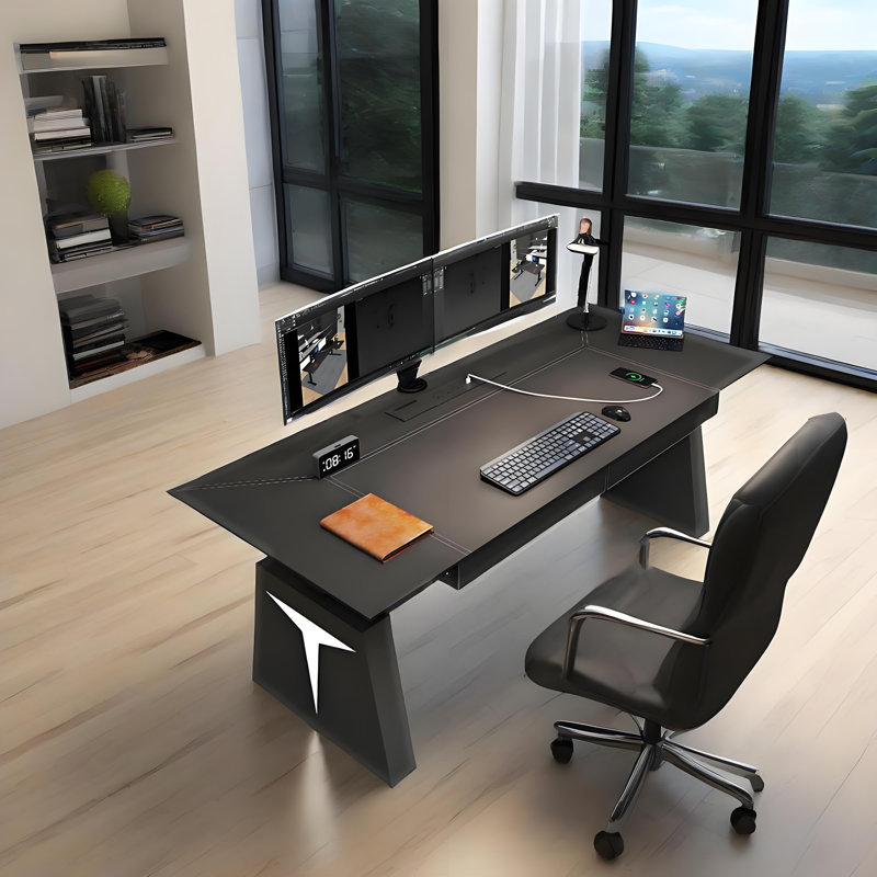 Bureau électrique à hauteur réglable 86,61 po, H 49,21 po x l 86,61 po x P 31,50 po