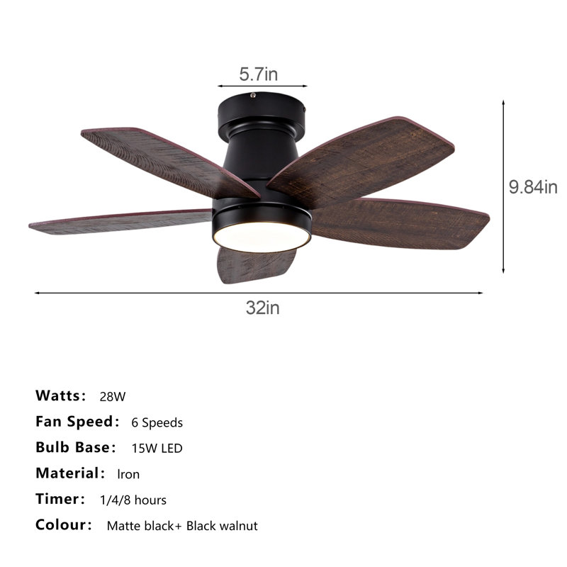 Ventilateur de plafond 5 pales 35 pouces