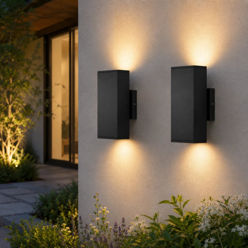 4-Pack LED Dusk to Dawn Outdoor Wall Light with Aluminum, IP65 Waterproof Outdoor Wall Sconce, Modern Wall Lantern for Patio, Doorway, Garage