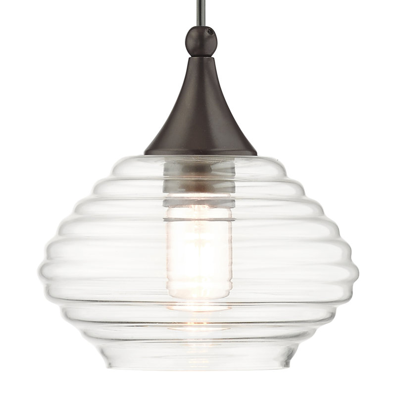 Luminaire suspendu sphérique à 1 lumière Wahl, Bronze anglais