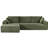 Soft Corduroy 4 - Seat Convertible Sectional Couch, Dark Comfy Couch With Full Foam Cushioning, No Assembly Required For Living Room And Bedroom, Left Facing Sleeper, Design, Needed-1531073264-1531073229