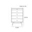 Commode d'appoint arrondie avec pattes en acier inoxydable