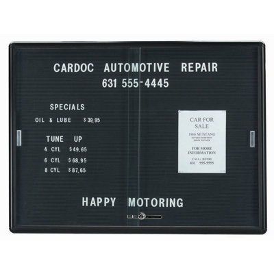 AARCO No Felt Metal Letter Board