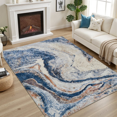 Rectangle Polyester Machine Woven Area Rug