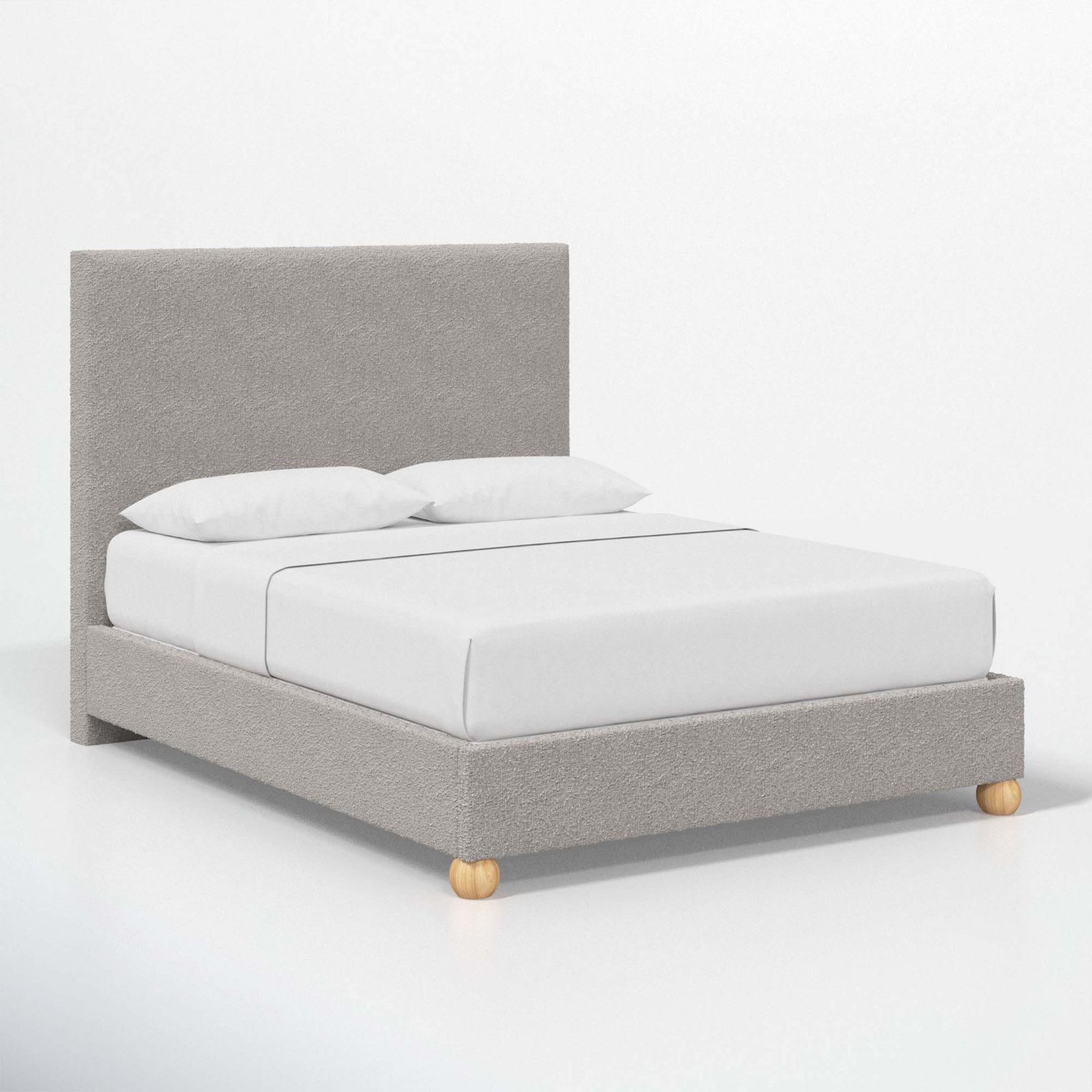 Benita Upholstered Bed, Queen, Classic Elephant Boucle
