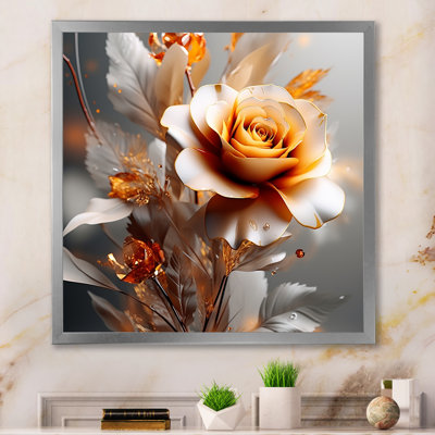 Illustration exquise de délicatesse d'une rose blanche I