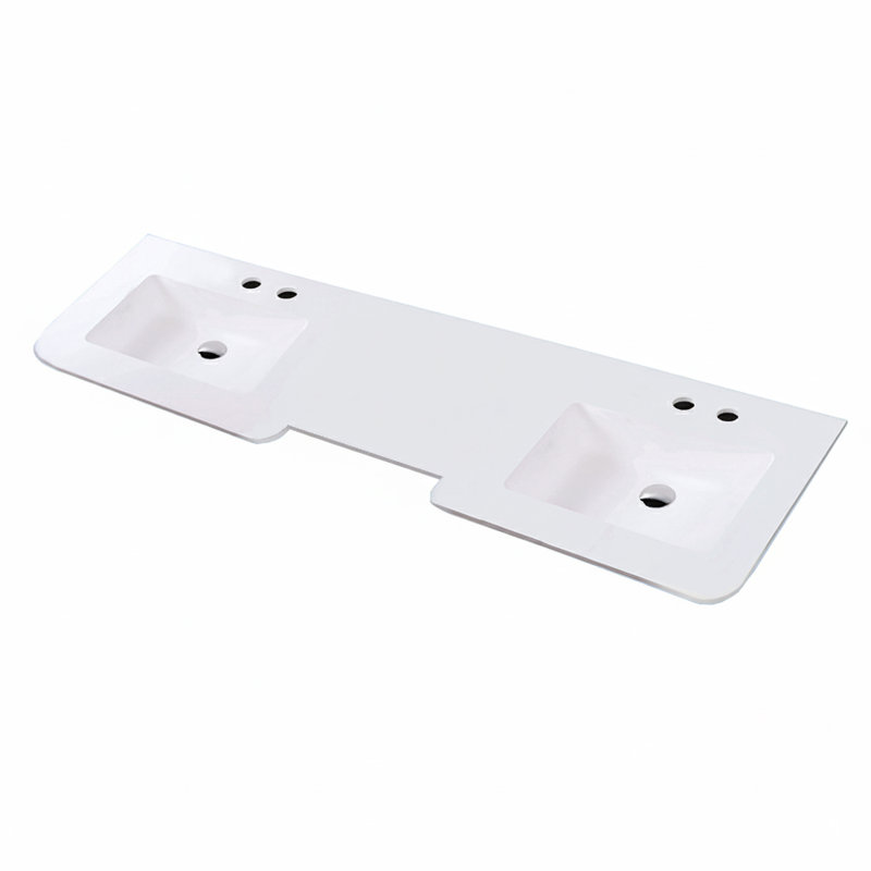 Kubitop 72'' L Bathroom Sink, Gloss White