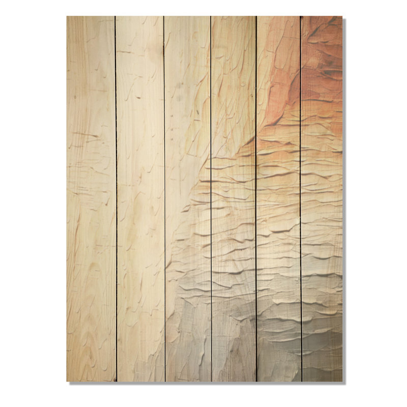 Minimalisme gracieux, art discret sur bois de pin naturel, H 32 po x l 24 po