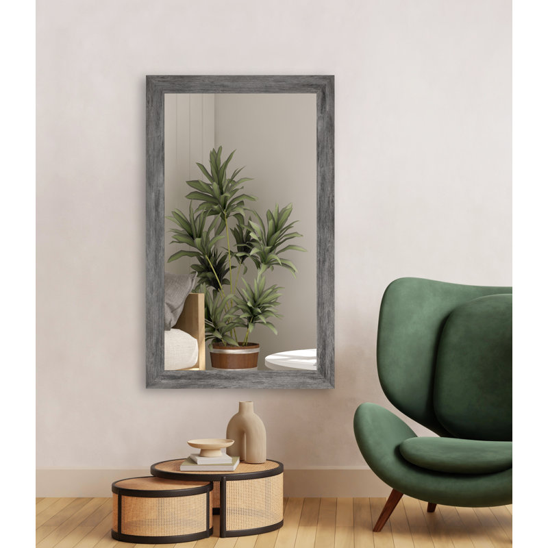 Engineered Wood Flat Wall Mirror, 33" x 48"
