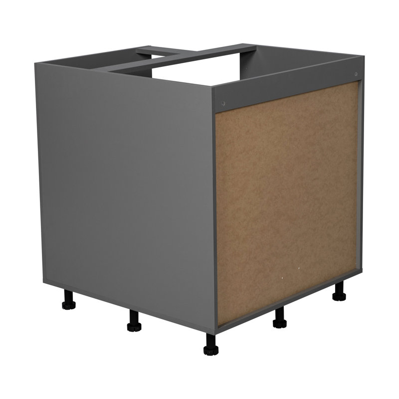 34.5'' H Particleboard Corner Base Cabinet Ready-to-Assemble, 34.5" H x 33" W, Black Matte