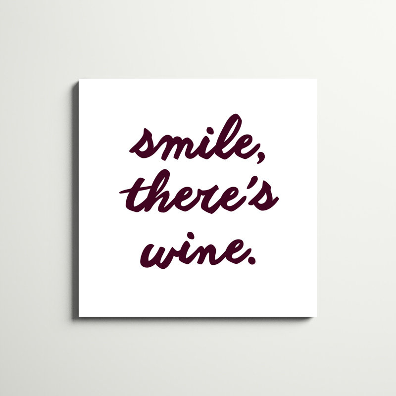 «Wine Sentiment III», art textuel sur toile, H 36 po x l 36 po x P 1,25 po, Toile tendue