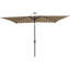 Parasol rectangulaire à énergie solaire 10 x 6,5 pi avec protection à l'eau, avec manivelle et inclinaison pour mât extérieur en acier thermolaqué-131141257