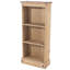 Clearmont Corona Design Low Narrow Bookcase, Pine, Antique Wax