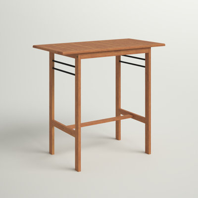 Avalon Eucalyptus Outdoor Bar Table , 46'' in. W 24'' in. D