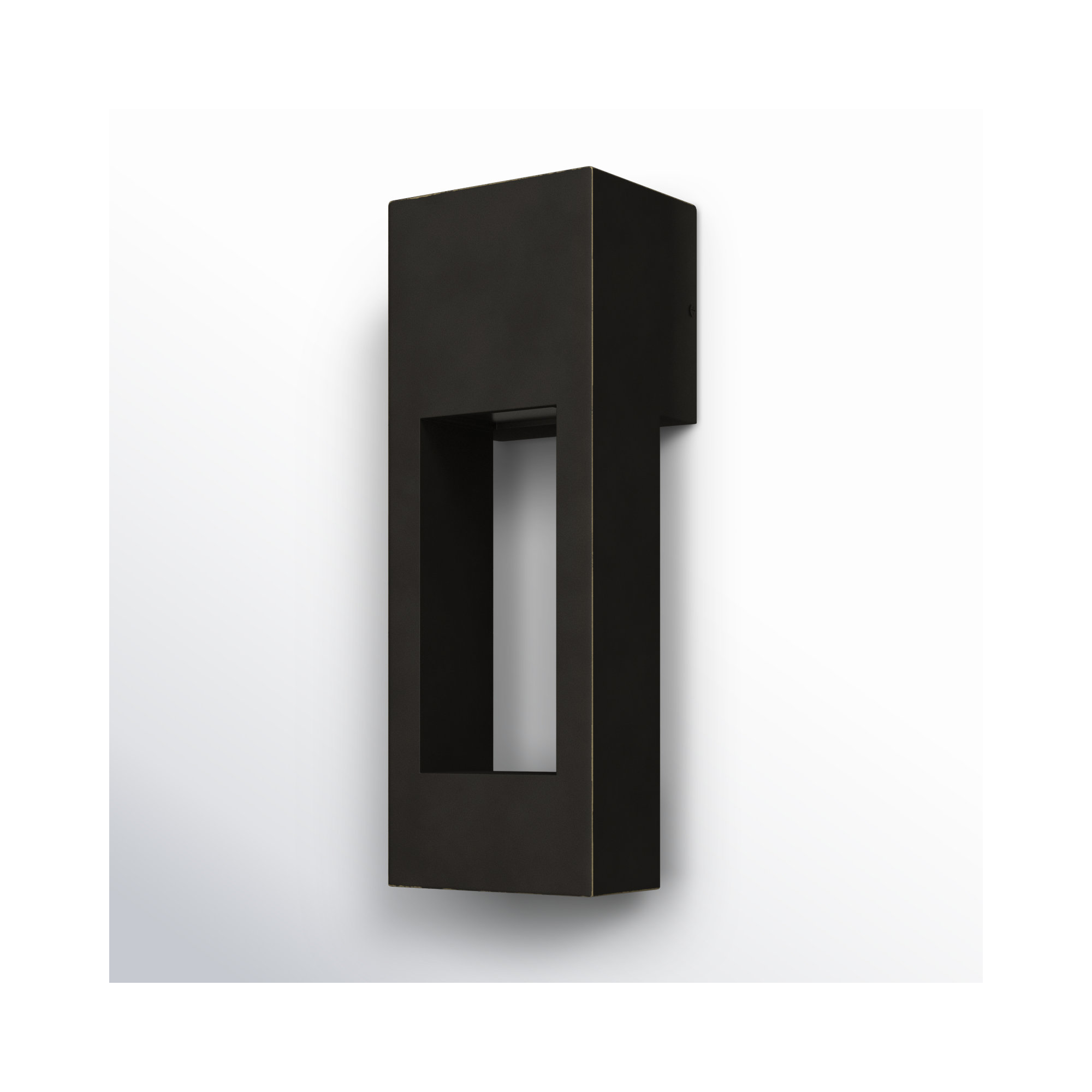 Blandburg Rectangle Outdoor Aluminum LED Wall Light, Antique Bronze, 16" H x 5.75" W x 5.75" D