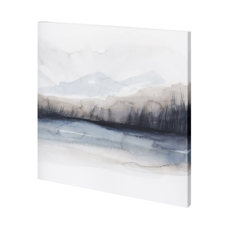 Toile texturée embellie à la main Horizon Shadow I par Grace Popp a, H 44 po x l 44 po x P 1,5 po