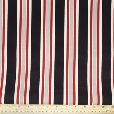 Waverly Inspirations 100% Cotton Duck Canvas 45" Wide Upholstery Fabric by the Yard, Large Stripe Grey