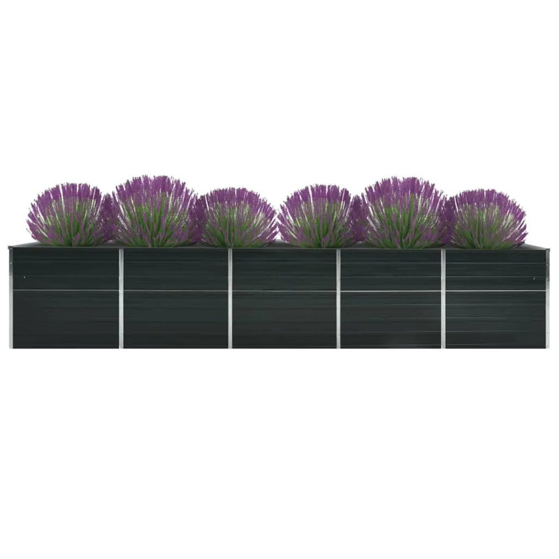 Nichols Handmade Metal Raised Garden Bed, Anthracite
