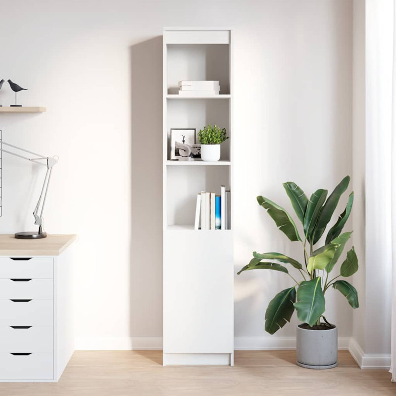 Highboard 37.5X35x180 Cm Engineered Wood, White