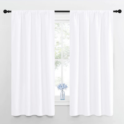 NICETOWN Blackout Curtains for Bedroom, Thermal Insulated Drapes Rod Pocket Privacy Protected Window Panels for Living Room, 2 Panels