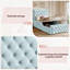 Upholstered Single (3') Velvet Lift Up Storage Ottoman Bed-1666927238