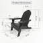 Chaise Adirondack pliante en PEHD avec deux porte-gobelets, noir-130890354