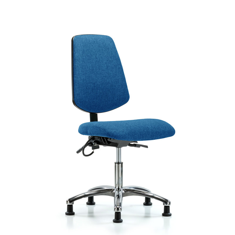 Chaise antistatique Jakayla, Bleu, Patins, Inclus