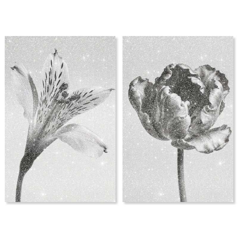 Peeking Flowers Set Set by Oliver Gal, 15" H x 10" W, Gallery Wrapped