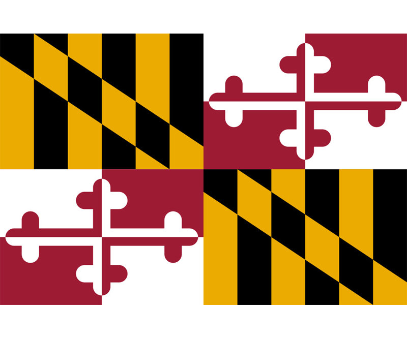 Maryland, H 12 po x l 18 po