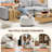 25" Round Upholstered Storage Ottoman with Tufted Cushion, Hidden Storage-690691694