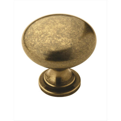 Edona 1-1/4 inch (32mm) Diameter Burnished Brass Cabinet Knob