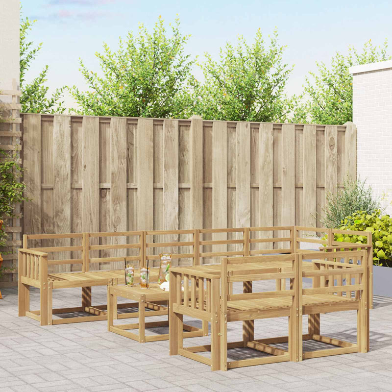  Outdoor Sofa Set 9 pcs Sectional Garden Furniture Patio Poolside Acacia