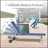 Braylen Patio Adjustable Aluminum Chaise Lounge Set of 3 with Table-832011581