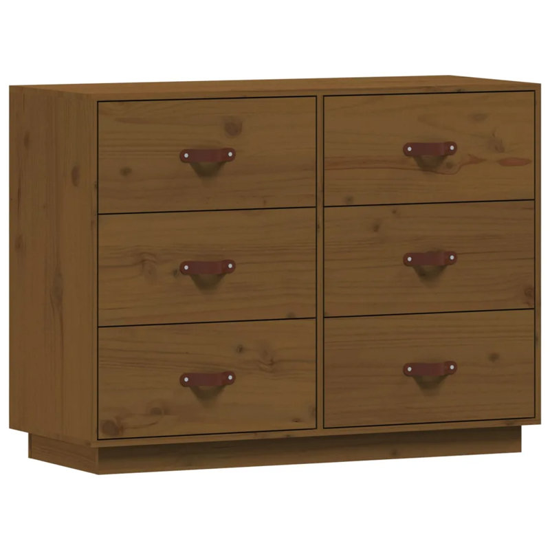 Levenia 100cm Solid Wood Sideboard, Honey Brown