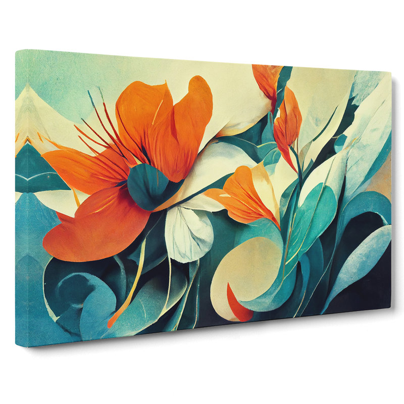 Artistic Flowers Abstract Vol.5 - Wrapped Canvas, 40cm H x 60cm W x 3cm D