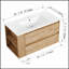 Meuble-lavabo mural 36 po avec lavabo en céramique et tiroir à fermeture en douceur pour espaces modernes et compacts.-44631387